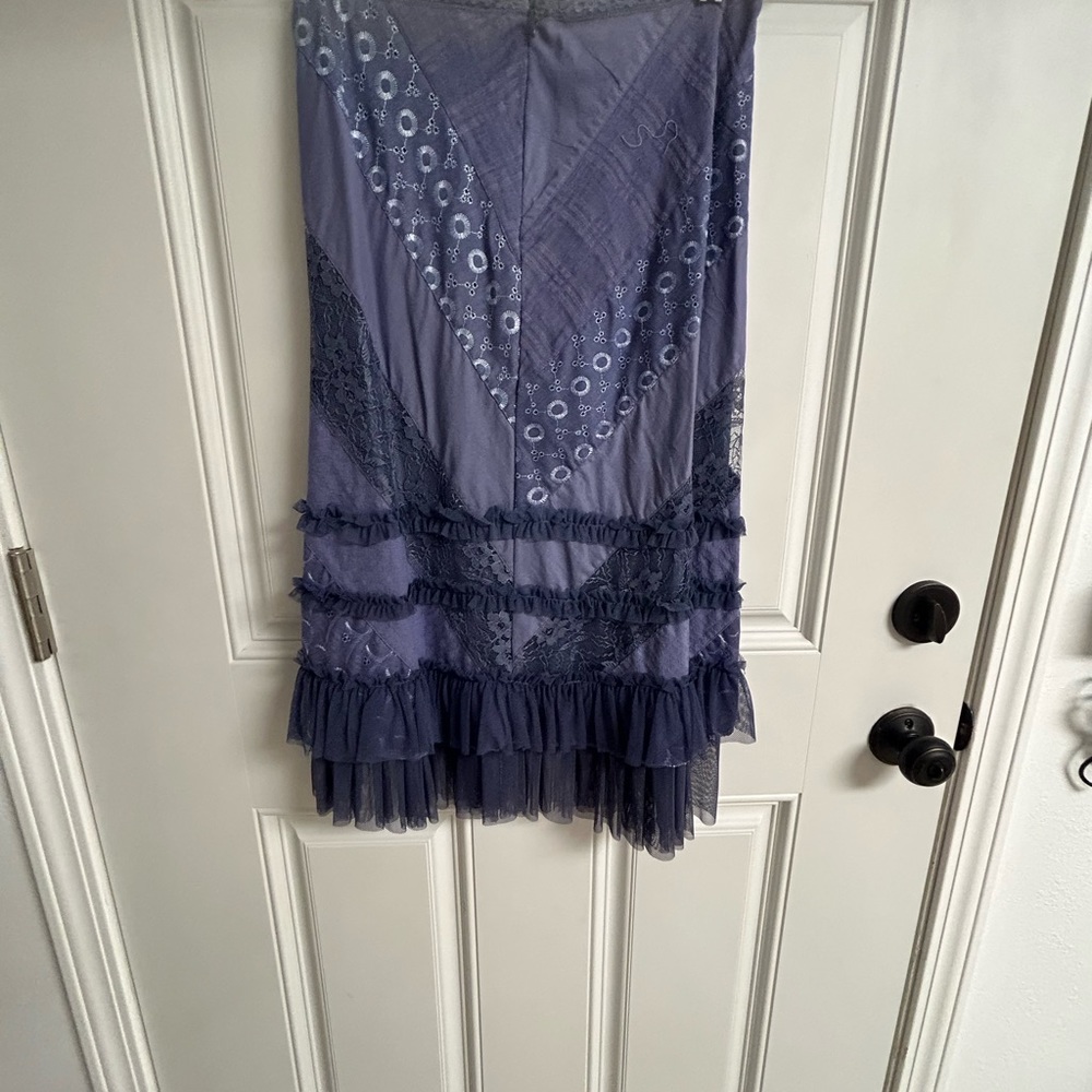 Cynthia Steffe Purple Patchwork Tiered Skirt Nwot… - image 3